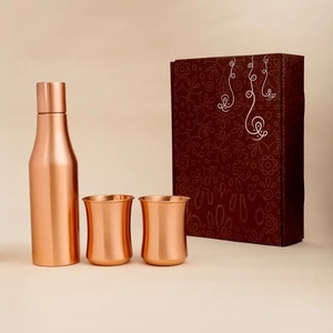 Professional Grade Copper Hydration <b>Flask</b> Customizable Branding Bulk Purchase Pure Copper <b>Bottle</b> Set Classic Minimalist Style - Product Image 2