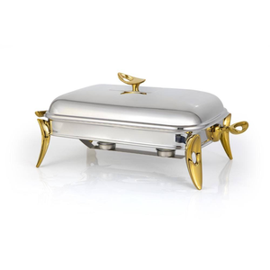 Juego de Buffet Dos en Uno, Recipiente para Calentar Comida de Acero Inoxidable con Acabado Antiguo, Nueva Llegada, Súper Calidad - Product Image 5