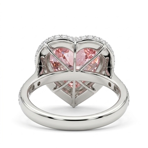 Women's Heart & Round Lab Grown Diamond Ring | 5 CT Center Diamond - Product Image 5