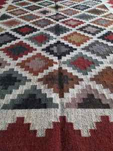 Tapis coloré fait main en jute et laine, tapis kilim pour salon, chambre et bureau - Product Image 4