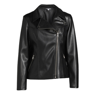 Chaqueta de cuero genuino de oveja morada, estilo motero, para mujer, al por mayor, estilo italiano, abrigos de cuero cortos para damas, los más vendidos - Product Image 3