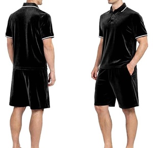 Conjunto Deportivo de Verano de 2 Piezas para Correr, Camiseta Polo y Pantalones Cortos de Felpa, Ropa Deportiva Transpirable para Gimnasio - Product Image 5