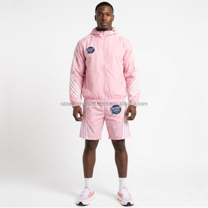 Conjunto Cortavientos al por Mayor, Ropa Urbana de Verano, Conjunto de Pantalones Cortos de Nailon Transpirable con Estampado Unisex, Cortavientos de Manga Larga - Product Image 1