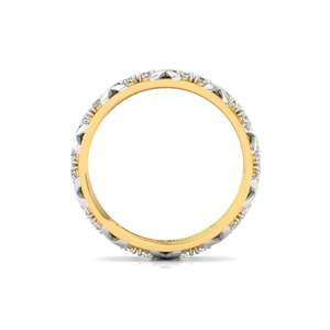 Bague Éternité Élégante et Luxueuse en Diamants de Laboratoire CVD Plaqué Or 10K pour Femme - Product Image 4