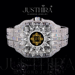 Reloj de Diamantes Moissanite Resistente al Agua Más Vendido para Hombre, Reloj de Pulsera de Lujo con Incrustaciones de Diamantes y Construcción Duradera Disponible para la Venta - Product Image 5