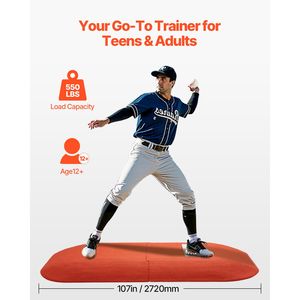 Attrezzatura Portatile per Allenamento di Baseball e Softball, Mound da Lancio 107 per Pratica e Gioco, Uso Interno/Esterno - Product Image 6