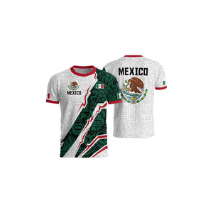 Camiseta de Fútbol de México con Estampado Completo Negro y Dorado Diseño Azteca para Hombre, Manga Corta, Cuello Redondo, 100% Poliéster, Prenda Transpirable - Product Image 6