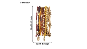 Handmade Trendy Unisex Multi Layer Beaded Bracelet <b>Set</b> for Wedding Party Gift From India - Product Image 2