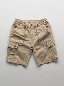 Pantalones Cortos Cargo de Estilo Americano para Hombre, Novedad de Verano, Holgados, Sólidos, Microelásticos, Corte Recto, Color Caqui, Casuales, Estilo Urbano - Product Image 5