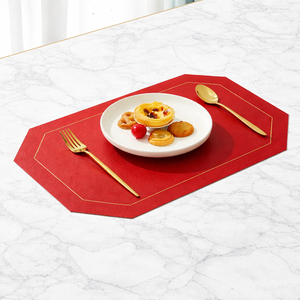 Elegante y Moderno Mantel Individual de Cuero Sintético PU, Lavable, para Eventos Festivos y Hogares, Manteles y Alfombrillas Personalizadas de Alta Calidad para Mesa de Café y Comedor - Product Image 5