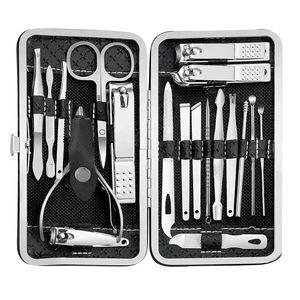 Ensemble de soins des ongles professionnel en acier de qualité supérieure, 16 pièces, kit de manucure DIY de haute qualité, coupe-ongles, outils de podologie, outils de beauté - Product Image 1