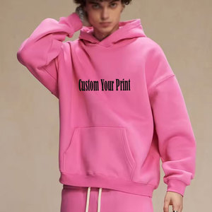 Sweat-shirt à capuche personnalisé pour homme, coupe classique, couleur unie, logo frontal par transfert thermique, 100 % coton – Grande Vente - Product Image 6