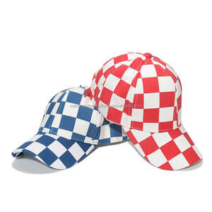 New Vintage Fashion Spring <b>Summer</b> Golf Outdoor Sport Dad Hats 100% Cotton Black Red Blue Plaid Check Baseball <b>Cap</b> Men - Product Image 1