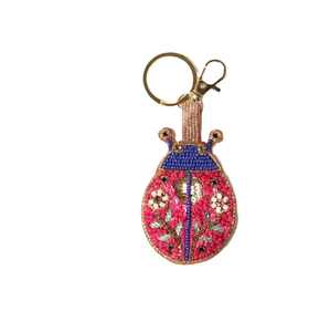 Perles de verre artisanales rouges dorées, thème amour, couleur personnalisable, bijoux porte-clés - Souvenir DIY pour Noël et le Nouvel An chinois - Product Image 1