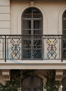 Grilles de balcon modernes en fonte grise hautement polie, garde-corps, garantie 5 ans, technique de moulage au sable, surface super sablée - Product Image 2