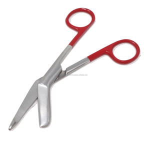 Tijeras para Vendajes Lister Reutilizables de 5.5 Pulgadas, Rojas, de Acero Inoxidable, Instrumentos Quirúrgicos, Juego de Instrumentos, Certificación CE ISO, OEM ODM - Product Image 2
