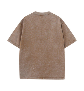 Nouveau T-shirt personnalisé délavé à l'acide pour homme, coupe oversize, imprimé vintage, 100 % coton, été, unisexe, écologique, respirant, décontracté - Product Image 4