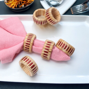 Hot Selling Handmade Bamboo Cane Wedding Rattan <b>Napkin</b> Ring for Table Decoration Best Quality Handwoven <b>Easter</b> <b>Napkin</b> Ring Cheap - Product Image 4