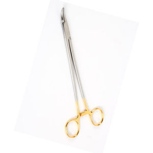 Pinza de Sutura Quirúrgica Heaney Curva de 18 cm, Punta Superfina, Acero Inoxidable, Instrumento de Microcirugía con Certificación CE - Product Image 2