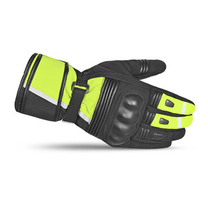 Guantes de Motociclismo SAAR INDUSTRIES al por Mayor, Personalizables, con Cierre de Gancho y Bucle, de Cuero PU, con Acolchado de Nailon Fluorescente en la Palma - Product Image 3