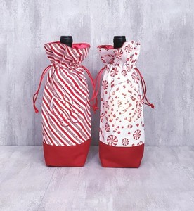 Modern Cotton Wine <b>Bottle</b> Carry <b>Bag</b> Sustainable Canvas Tote - Product Image 2