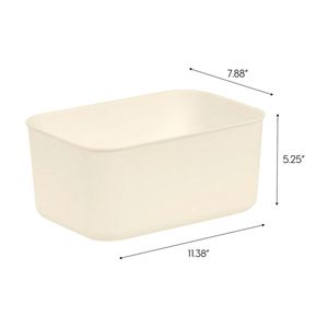 กล่องเก็บของพลาสติก 4 ชิ้น สีขาวนวล สำหรับของใช้ส่วนตัว - Product Image 3