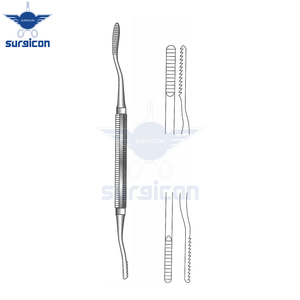 Râpe à os chirurgicale double extrémité Polokoff, longueur 18 cm / 7 pouces, largeur 3 mm et 4 mm, à denture lisse - Product Image 2