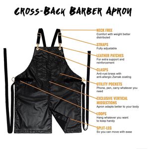 Wholesale 100% Genuine Leather Sleeveless Bib Kitchen Apron Durable Daily Use Premium Quality Customizable <b>Baking</b> Workwear - Product Image 4