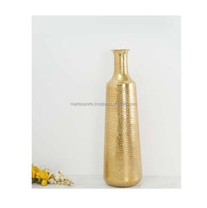 Grand vase décoratif en métal, centre de table moderne pour le salon, la salle à manger, la décoration d'étagère - Product Image 4