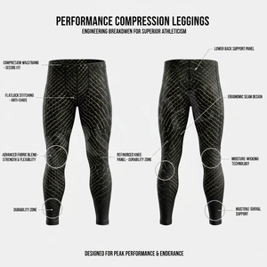 Exercise Apparel High Quality 3D Printed Sublimation Design Solid Plain Color Compression Leggings Athletic Yoga Gym Pants OEM - Product Image 2