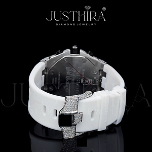 Reloj de Pulsera de Cuarzo con Moissanita Antigua, Sofisticado y Elegante, con Correa de Acero Inoxidable, Diseño Atemporal y Brillo Brillante - Product Image 2