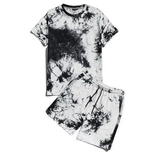 Conjunto de Camiseta y Pantalones Cortos Tie Dye para Hombre, Precio Económico 2026, Estilo Casual de Verano, Dos Piezas, Transpirable, Ropa Deportiva Urbana - Product Image 1