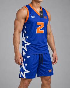 Conjunto de Uniforme de Baloncesto para Hombre Adulto Claw Intl, Blanco con Estampado de Llamas Rojas, Impresión en Serigrafía 25, Algodón Transpirable sin Costuras - Product Image 3