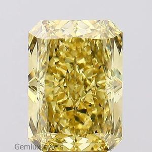 Diamante Cultivado en Laboratorio de 9 Quilates, Corte Radiante, Color Amarillo Intenso, Certificado IGI, Claridad VS, Diamante Suelto - Product Image 1