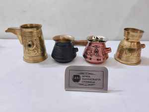 Copper Bull Cafetera de Cobre Macizo Turca, Griega y Árabe para Estufa, Cezve Ibrik Briki con Asa de Madera - Product Image 4