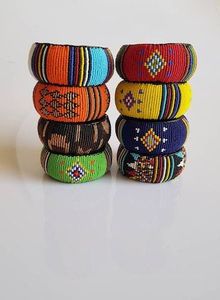 Pulsera de ganchillo con cuentas de cristal bohemias, brazalete circular con patrón tribal, joyería para mujer, regalo de verano para la playa. - Product Image 2