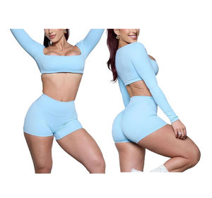 Conjuntos Deportivos de Verano con Bordado 3D, Ropa de Yoga Transpirable e Impermeable para Correr al Aire Libre y Deportes de Invierno - Corte Ajustado - Product Image 1