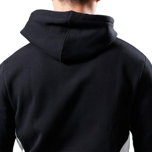 Sweat à capuche zippé pour homme en Spandex/Polyester, motif color block, doublure polaire, logo brodé en strass sur le devant, écologique - Product Image 3