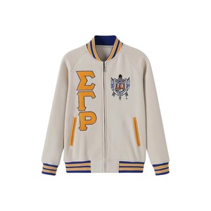 เสื้อแจ็คเก็ตฟลีซแบบวาร์ซิตี้ Sigma Gamma Rho ปักลายเชนิลล์ เสื้อผ้าสำหรับชมรมนักศึกษากรีก ผู้หญิง พรีเมียม - Product Image 2