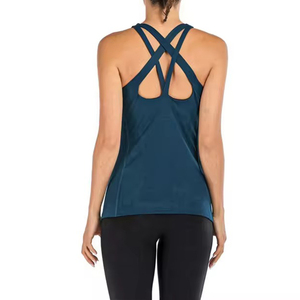 Débardeur d'été grande taille pour femme avec logo imprimé numériquement, en tissu respirant coton et bambou, idéal pour la gym et le fitness - Product Image 3