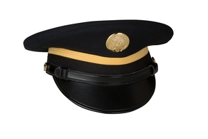 ชุดเดรสทางการหมวกมีปีกสีดำสีทองงาช้างโดม - Product Image 3
