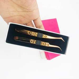 Pinzas Antideslizantes para Extensión de Pestañas, Pinzas de Precisión con Punta de Fibra de Acero Inoxidable para Herramientas de Maquillaje - Product Image 4