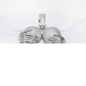 Collar con Colgante de Plata de Ley 925 con Incrustaciones de Moissanita VVS para Hombre, Colgante Personalizado con Letra Hip Hop en 3D, Colgantes y Dijes Únicos - Product Image 2