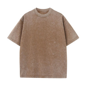 T-shirt promotionnel personnalisé en coton lavé 100 % pour événements extérieurs avec logo – Meilleure vente - Product Image 3
