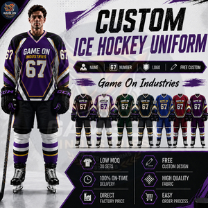 Ensemble maillot et short de hockey pour hommes en tissu respirant tendance, service OEM ODM, nouveau style, uniformes personnalisés pour clubs de hockey sur glace - Product Image 4