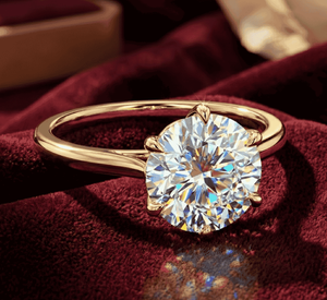 Anillo de Compromiso y Matrimonio de Lujo en Oro Sólido de 14K con Diamante de Laboratorio EF VVS, Tipo Pétalo, para Fiestas Románticas, Joyería Fina - Product Image 2