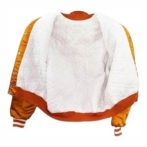 Chaqueta Bomber de Satén con Bordado Personalizado para Hombre, Chaqueta Varsity Hip Hop de Color Contrastante, Venta al Por Mayor OEM - Product Image 3