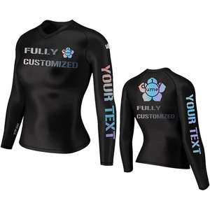 Camiseta Deportiva de Compresión Personalizable para Mujer, Estilo Rashguard Largo, Fabricada con Nailon y Elastano - Product Image 3