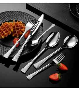Ensemble de couverts en acier inoxydable de qualité supérieure, cuillère, fourchette, couteau, finition miroir, ensemble de vaisselle de luxe, ensemble de vaisselle de table, ensemble de cuisine - Product Image 1