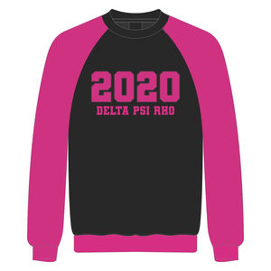 Sudadera Delta Psi Rho Sorority, Manga Raglán, Cuello Redondo, Azul Marino, Algodón y Poliéster, Año de Fundación 2020, Sudadera Casual Greek Life - Product Image 2